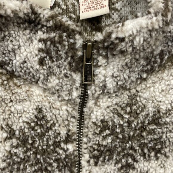 Crossroads Women's Multicolor Snowflake 1/4 Zip Pullover Sherpa Sweatshirt USA - Picture 3 of 8